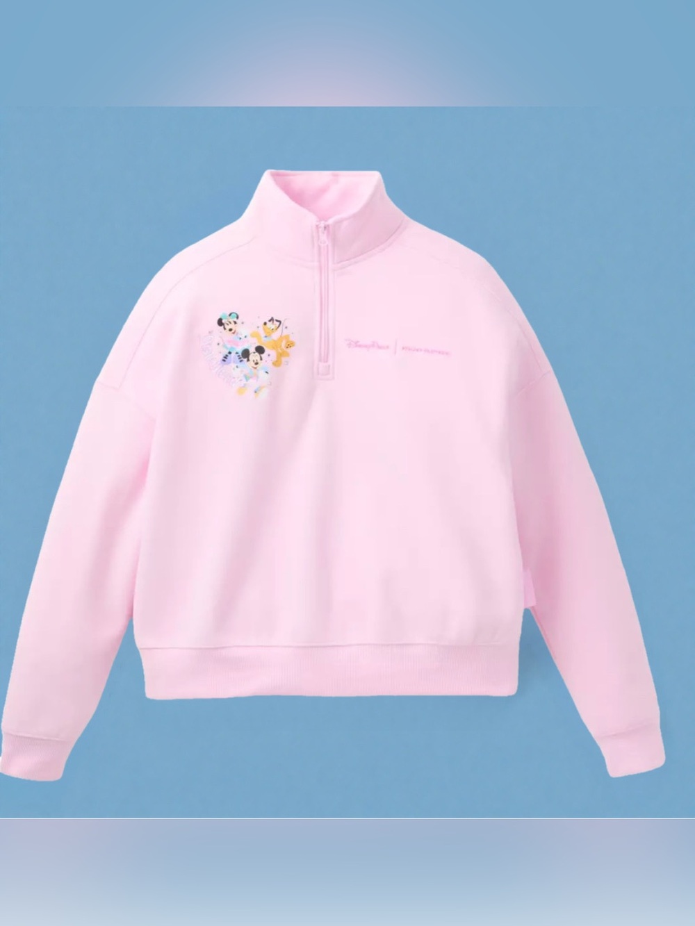 Disney Parks Disneyland Stoney Clover 1/4 Zip Pullover